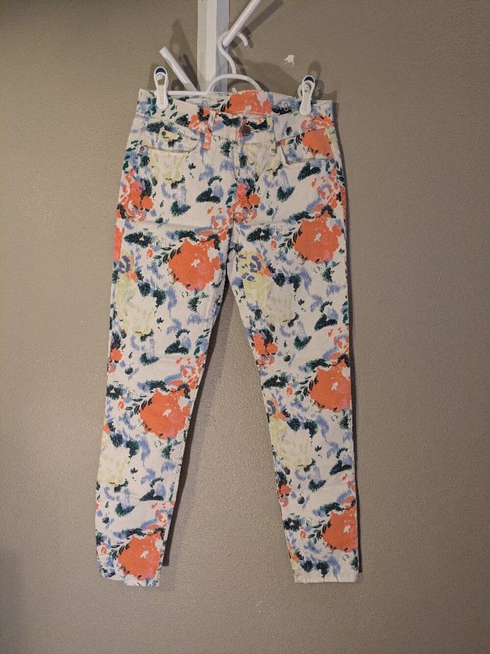 GAP 1969 demi panel floral legging skimmer jeans